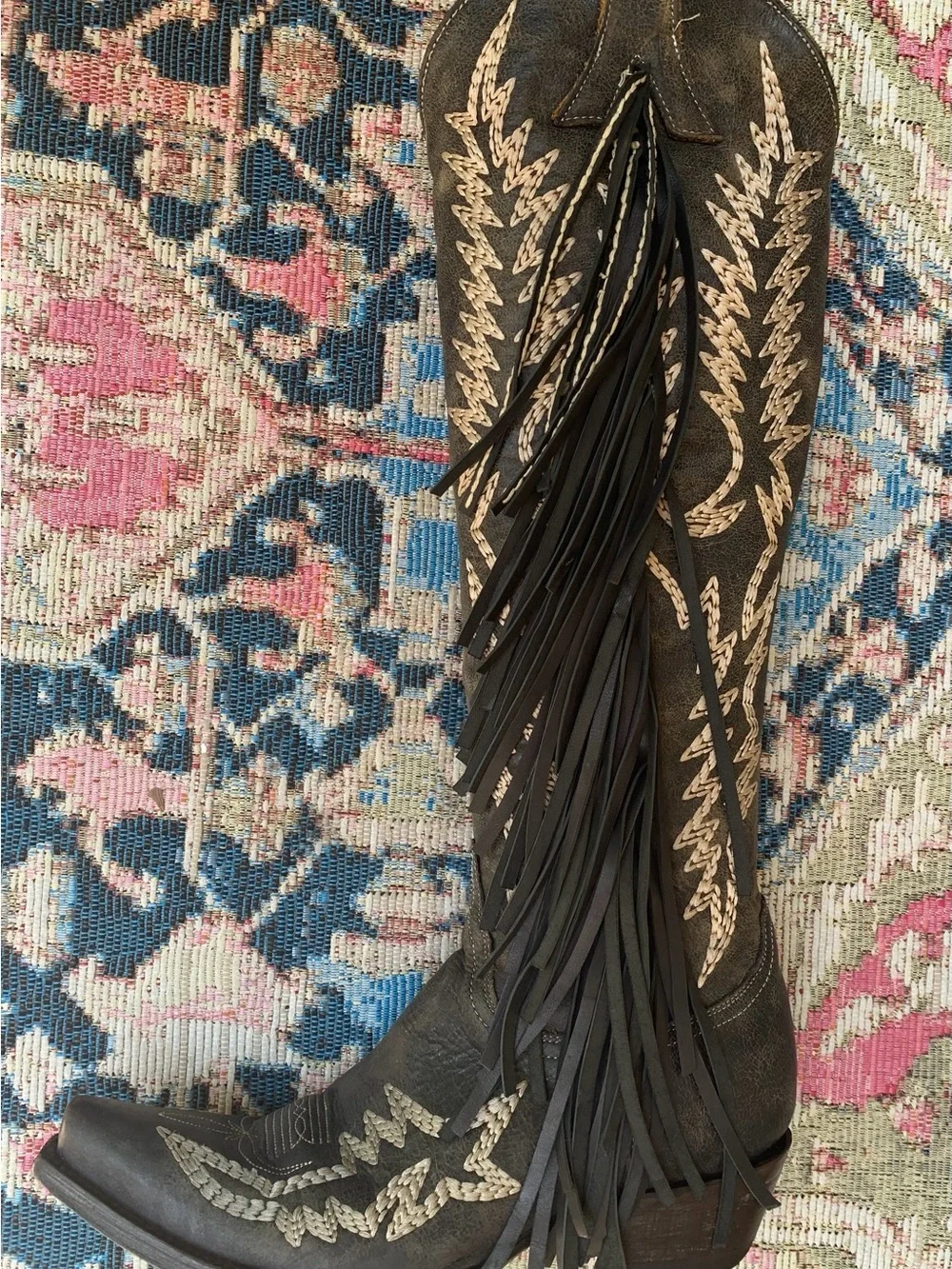 Old Gringo Tall Mayra Boots with  Fringe and Embroidery - Picture 2 of 10